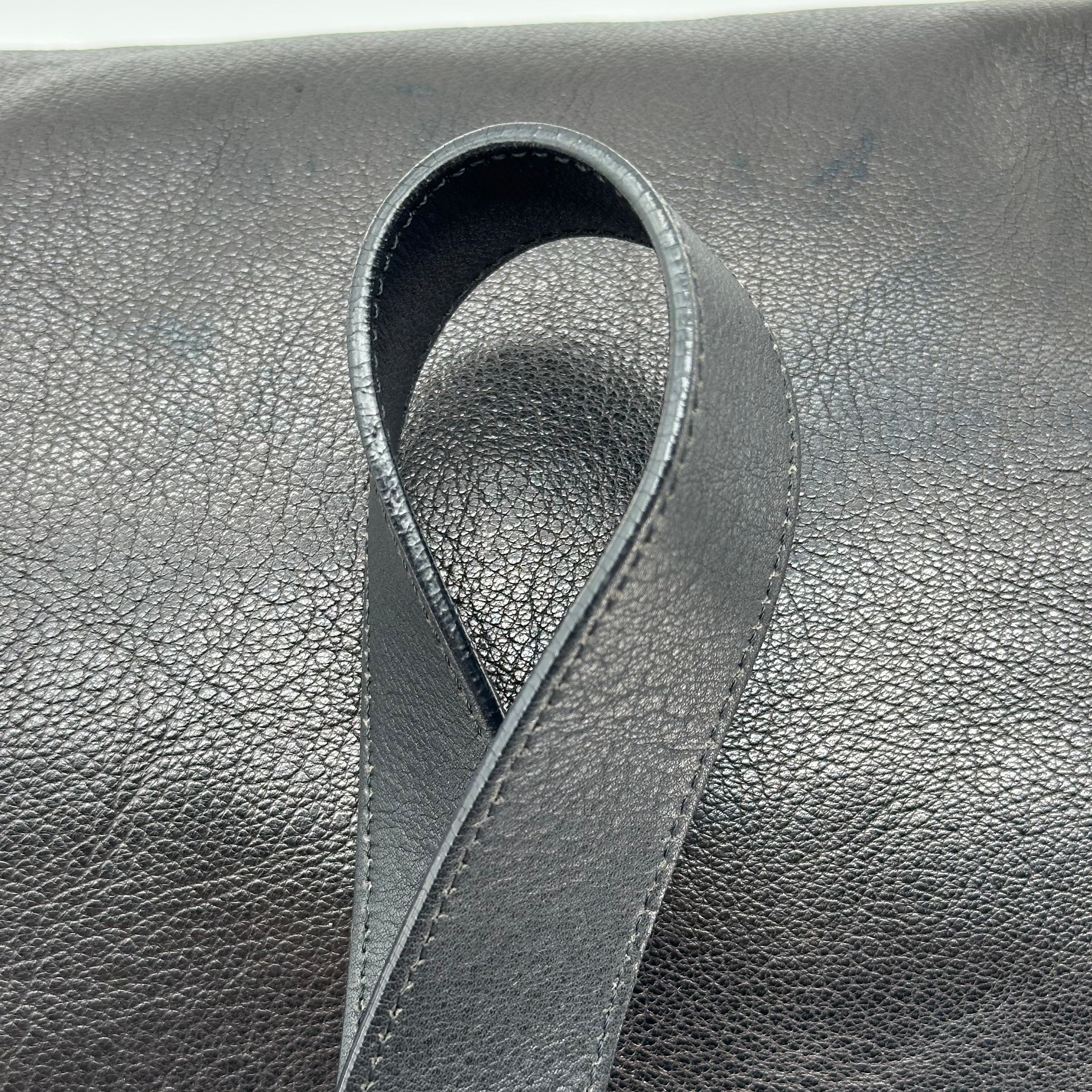 Loewe Anagram Studded Leather Shoulder Bag Black