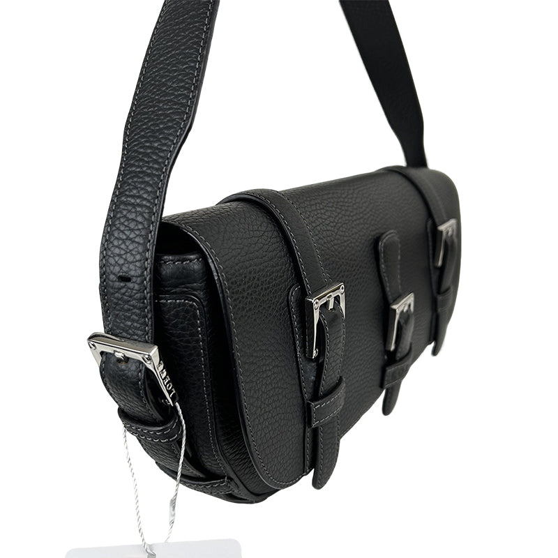 Loewe Vintage Leather Shoulder Bag Handbag Black