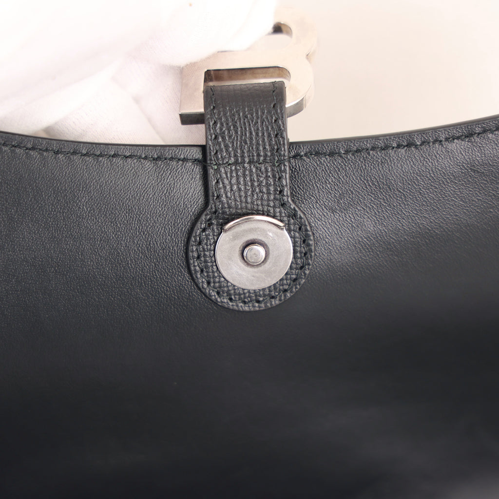 Balenciaga Downtown Bag Black Silver Hardware Shoulder Crossbody Bag