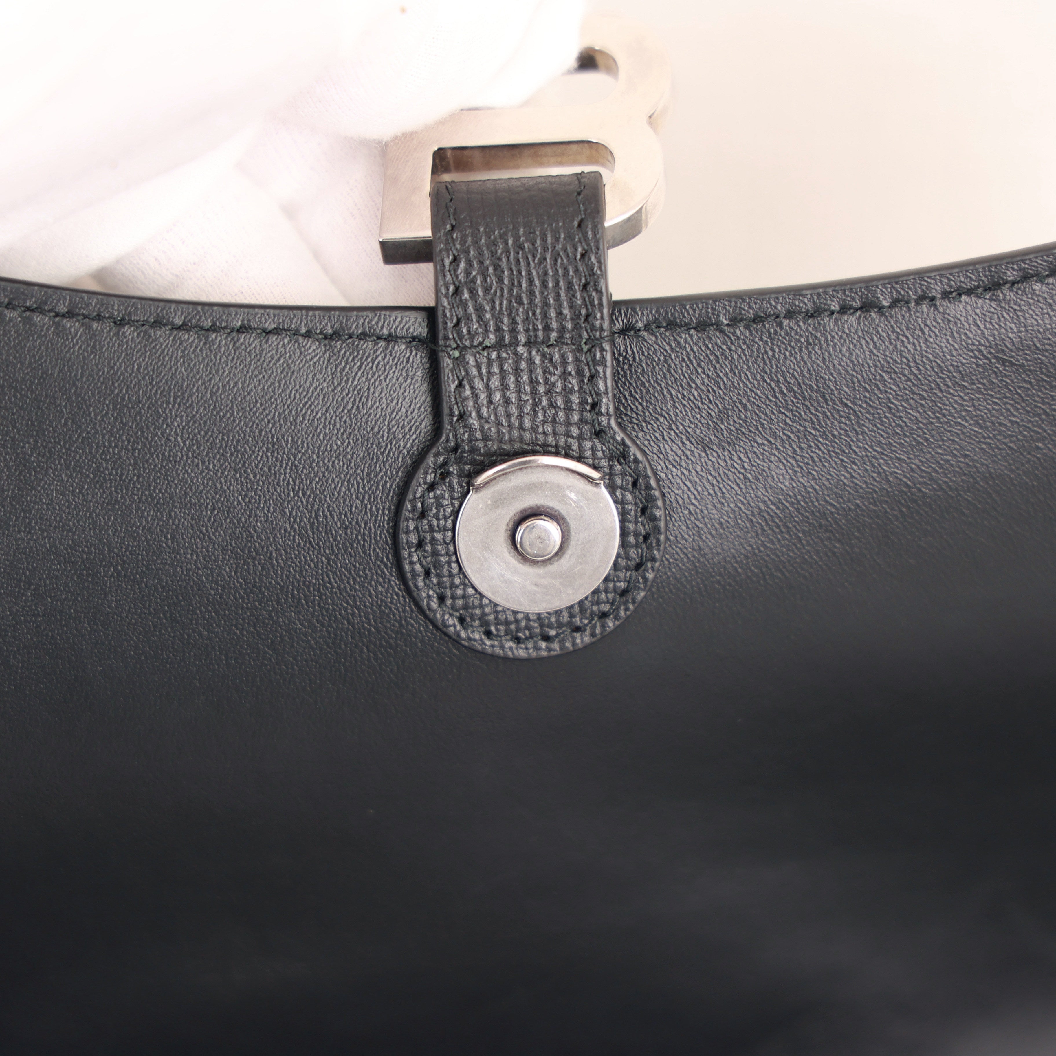 Balenciaga Downtown Bag Black Silver Hardware Shoulder Crossbody Bag