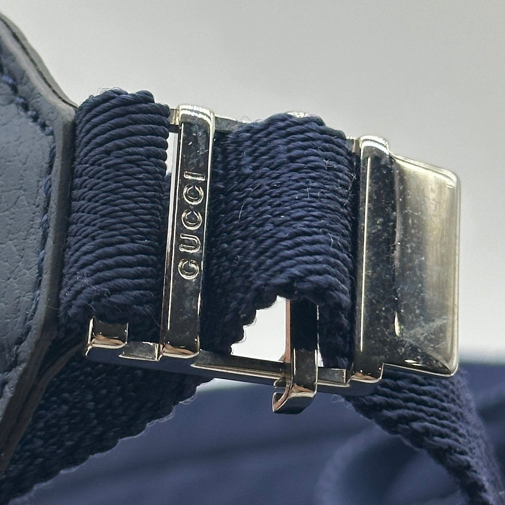 Gucci Nylon Guccissima Monogram Blue Backpack
