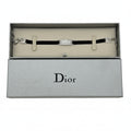 Christian Dior Logo Metal Tag Bracelet Black Silver