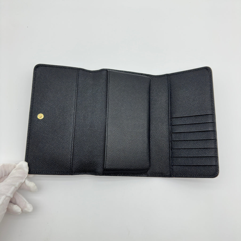 Dolce & Gabbana Sicily Lizard Chain Wallet purple x black