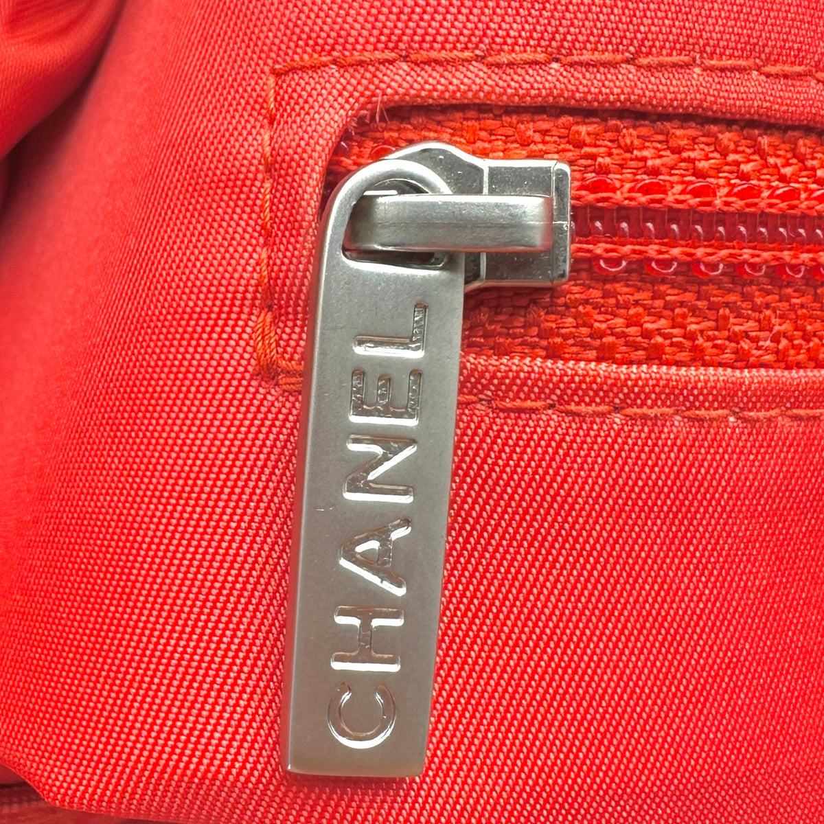 Chanel Nylon New Travel Line Red Tote Bag