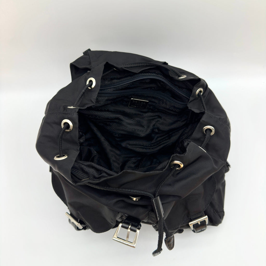 Prada Tessuto Nylon Vela Medium Black Backpack