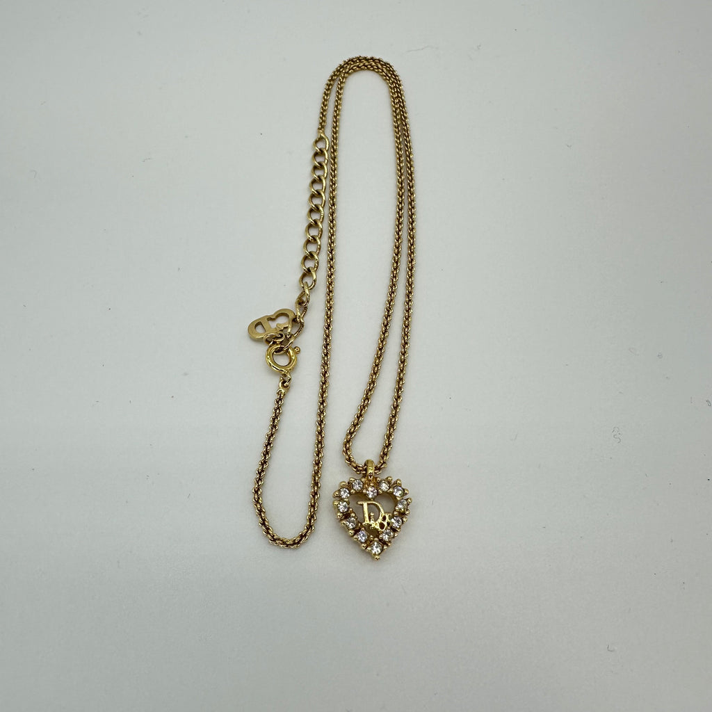 Dior Christian Dior CD Necklace Gold Plated