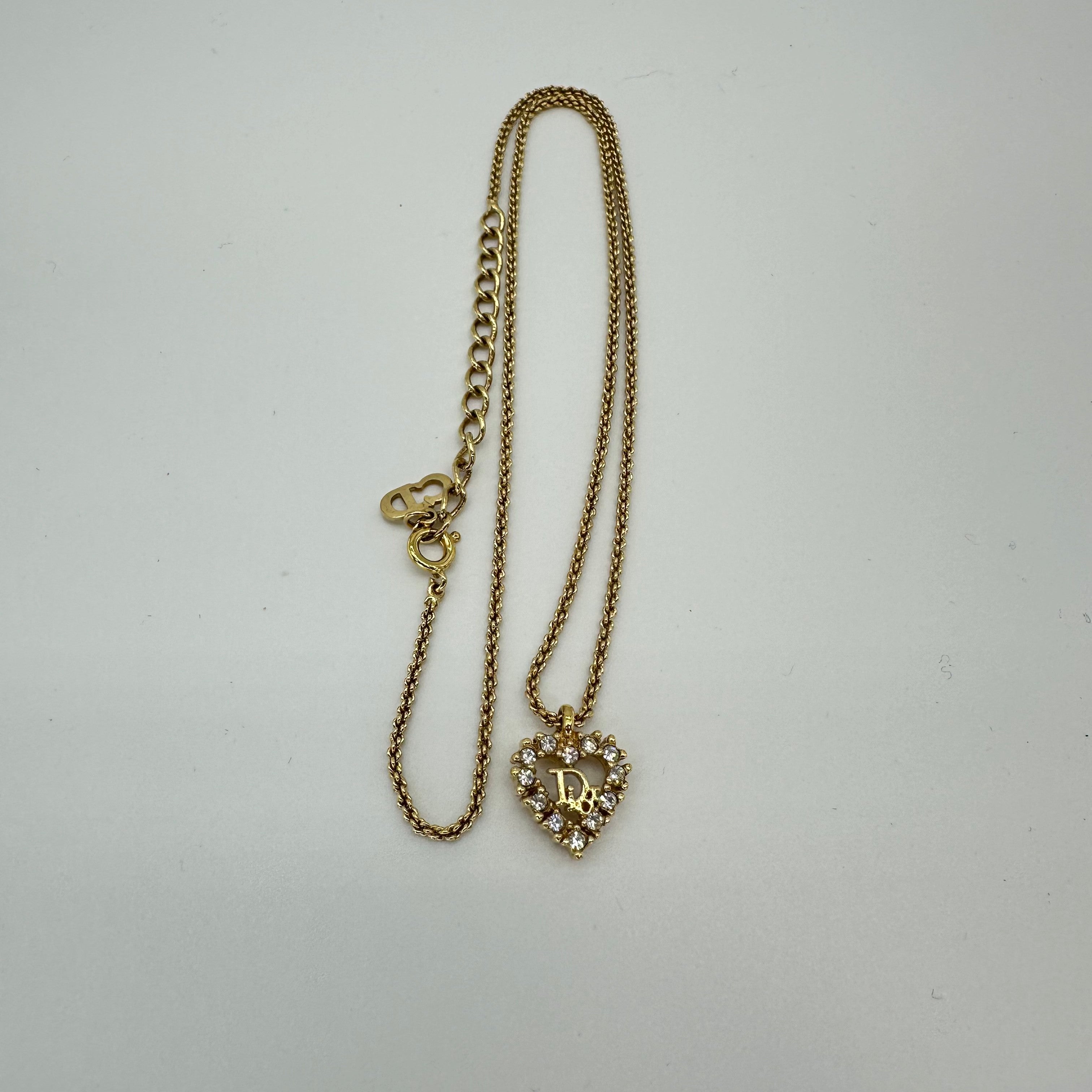 Dior Christian Dior CD Necklace Gold Plated