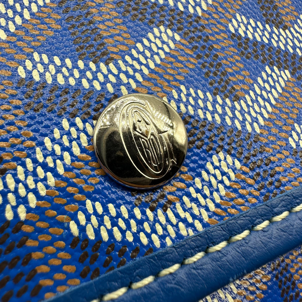 Goyard Saint Louis GM PVC & 가죽 토트백 블루