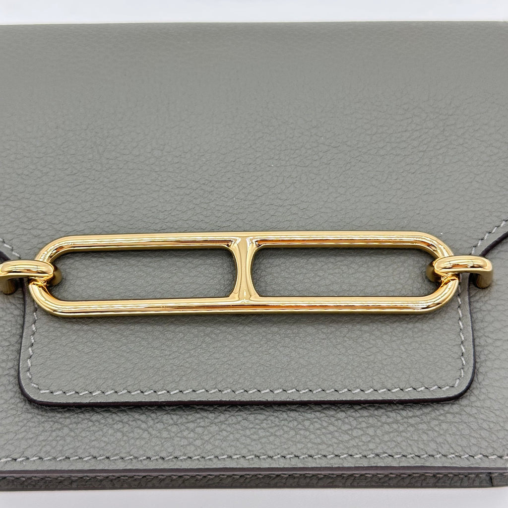 Hermès Roulis Slim Wallet Gris Meyer Evercolor Permabrass Hardware Z Stamp