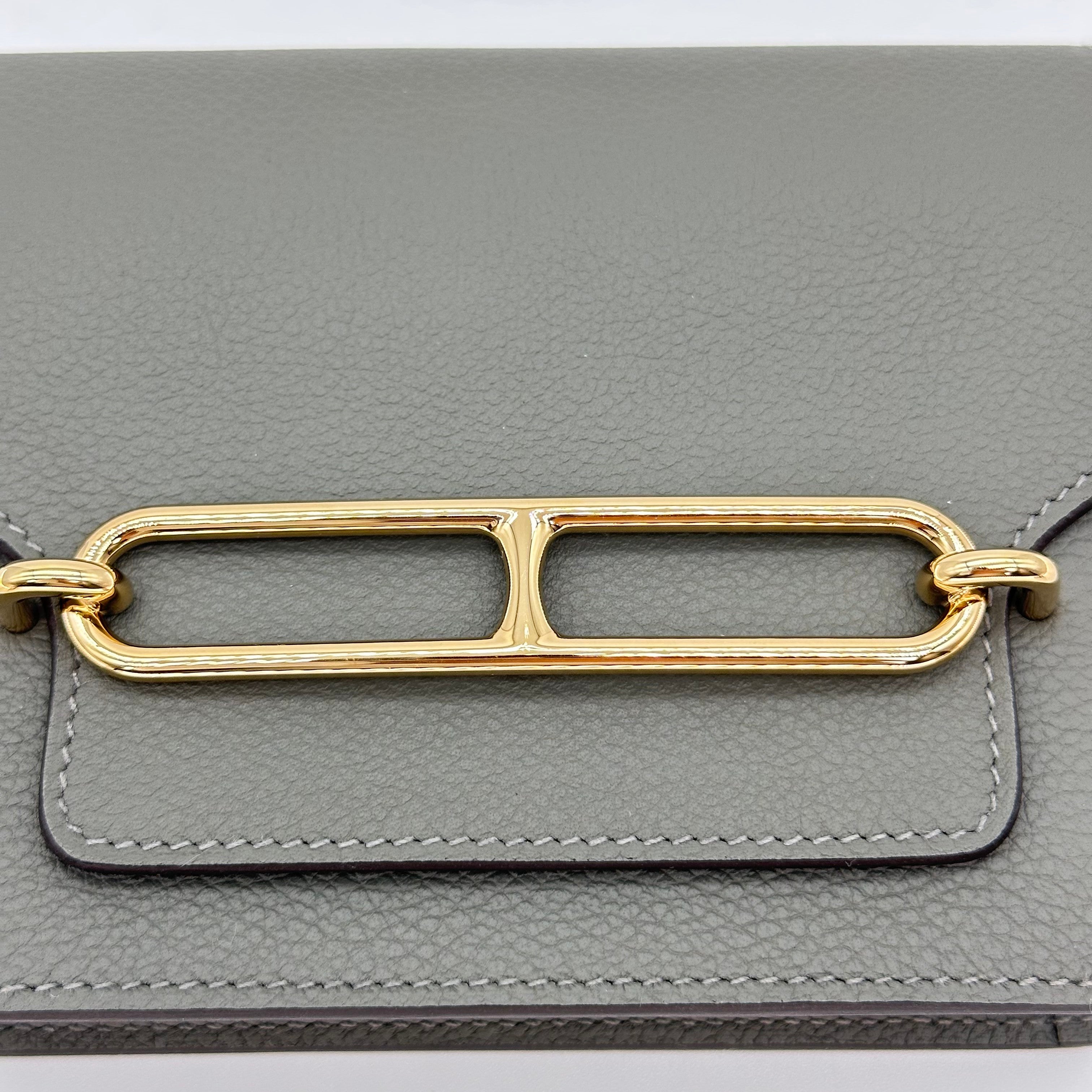 Hermès Roulis Slim Wallet Gris Meyer Evercolor Permabrass Hardware Z Stamp