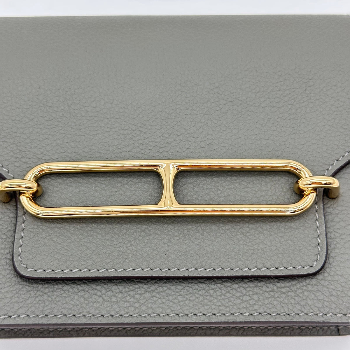 Hermès Roulis Slim Geldbörse Gris Meyer Evercolor Permabrass Hardware Z Stamp