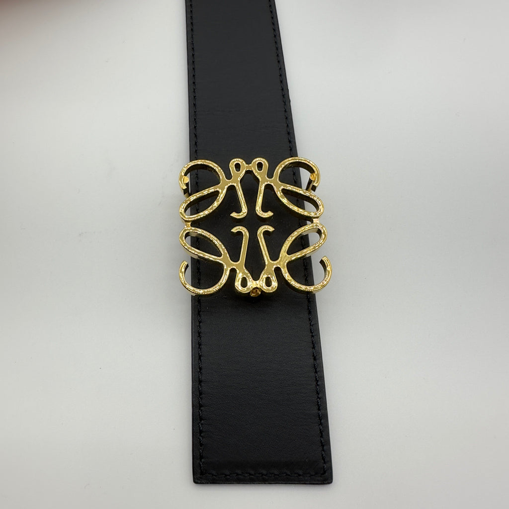 Loewe Calfskin Anagram Size 110 Black/Brown Belt
