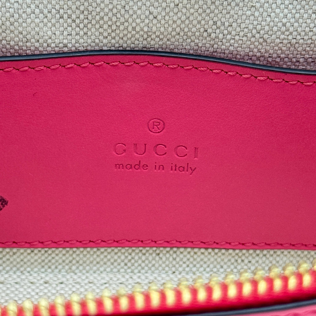 Gucci Pink GG Quilted Leather Matelassè Mini Top Handle Bag