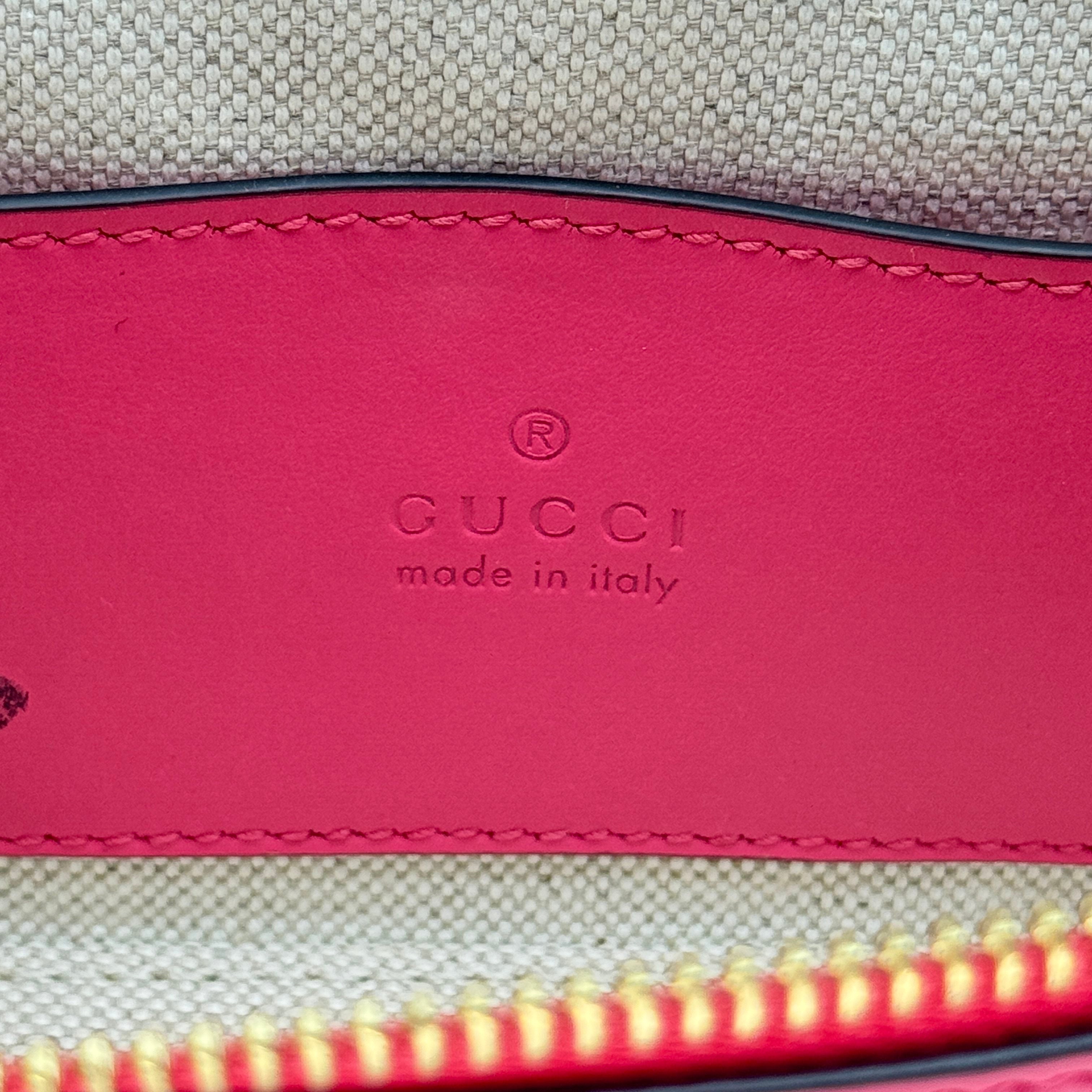Gucci Pink GG Quilted Leather Matelassè Mini Top Handle Bag