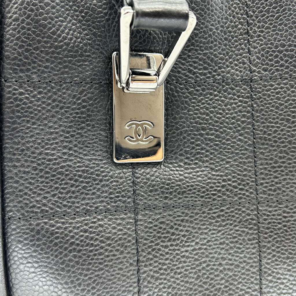 Chanel Tote Black Cavier Leather Silver Hardware 8 Series