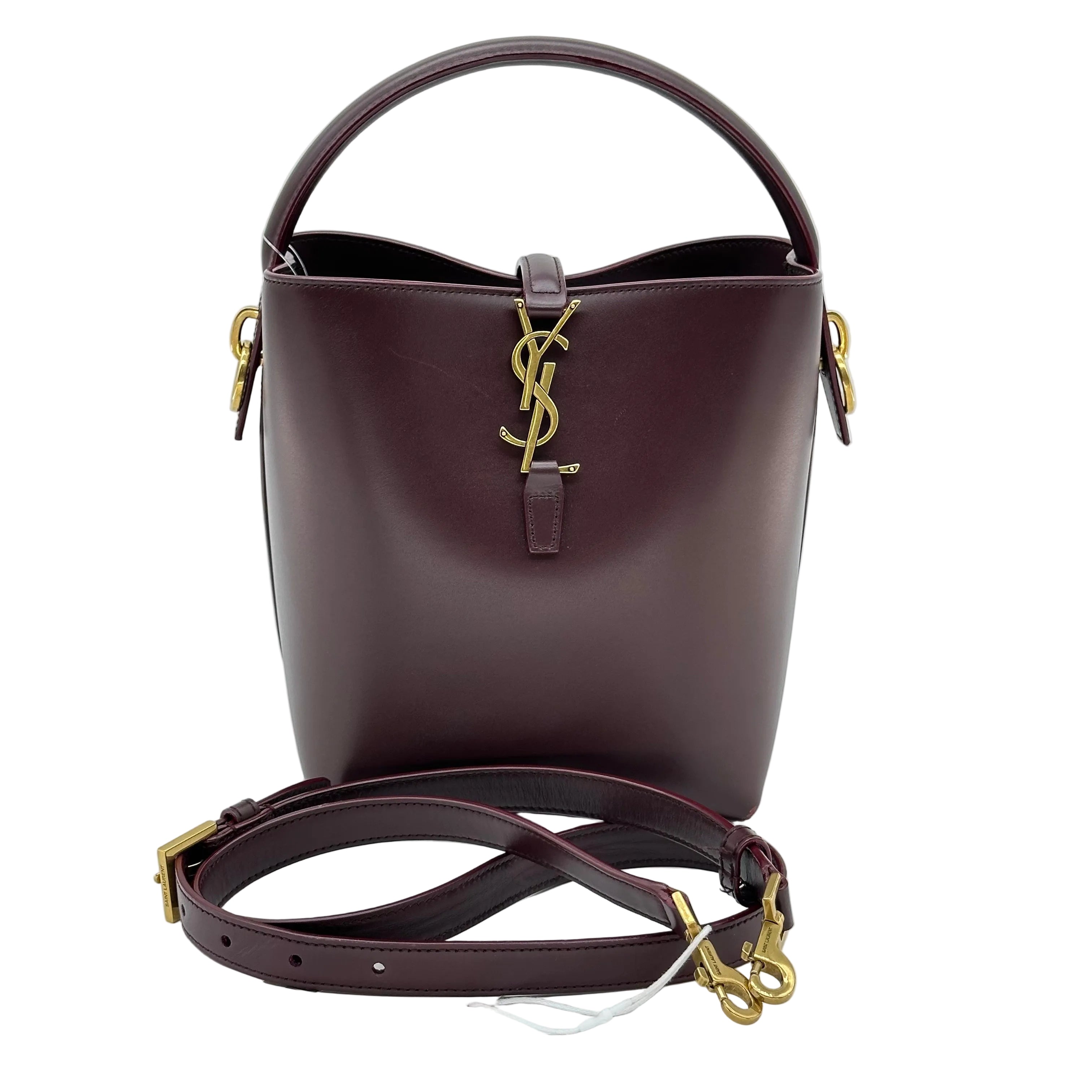 Yves Saint Laurent Sac à main 2 voies en cuir YSL LE 37 Violet 749036