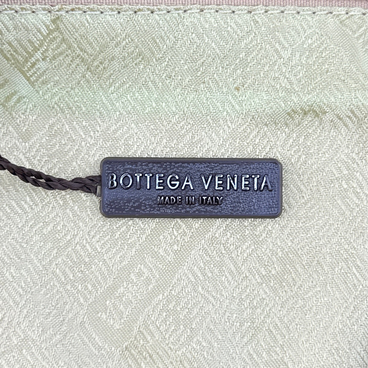Bottega Veneta Vintage Leopard Print Triangle Logo Flap Shoulder Bag Brown
