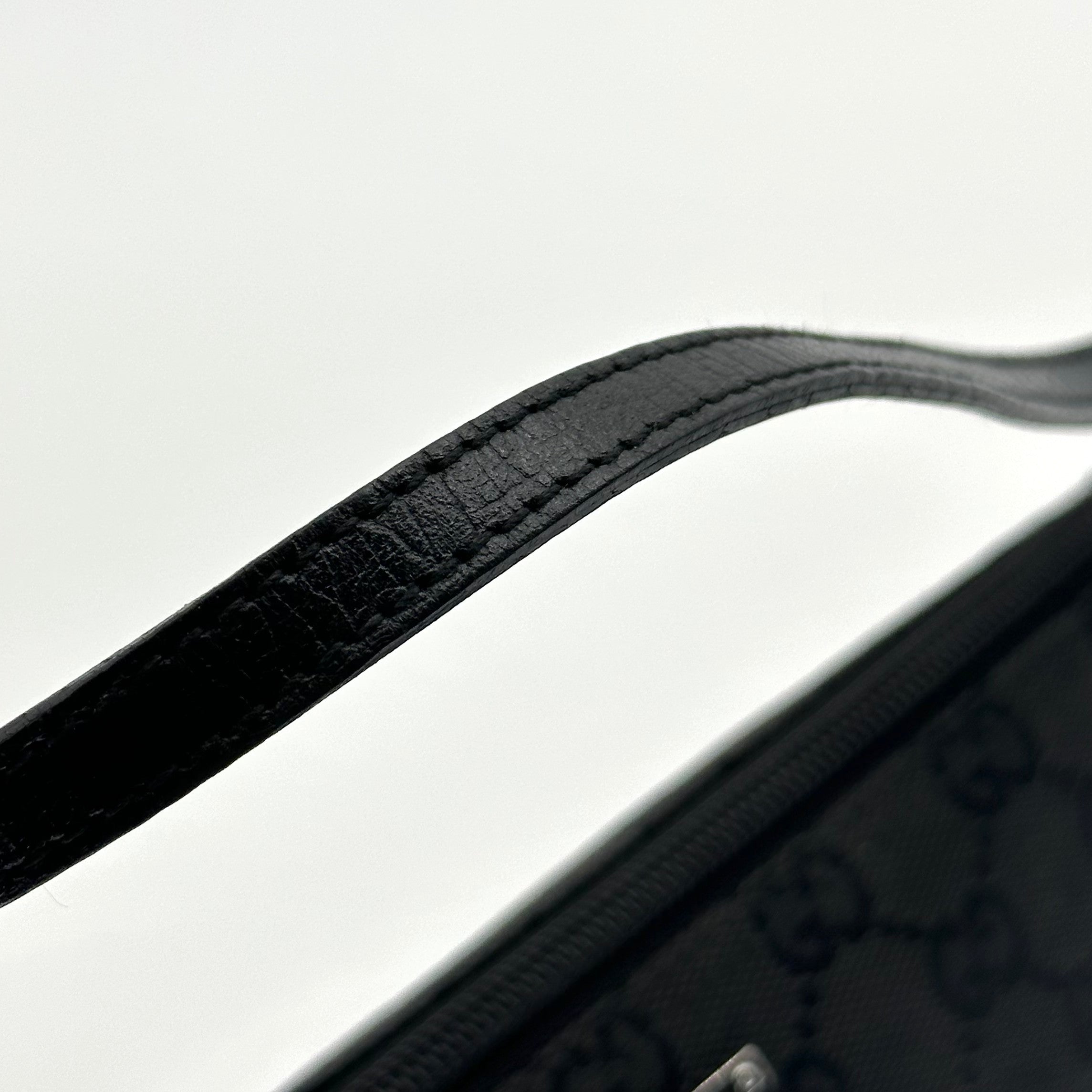 Gucci GG Monogram Black Boat Pochette Handbag