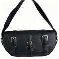 Loewe Vintage Leather Shoulder Bag Handbag Black