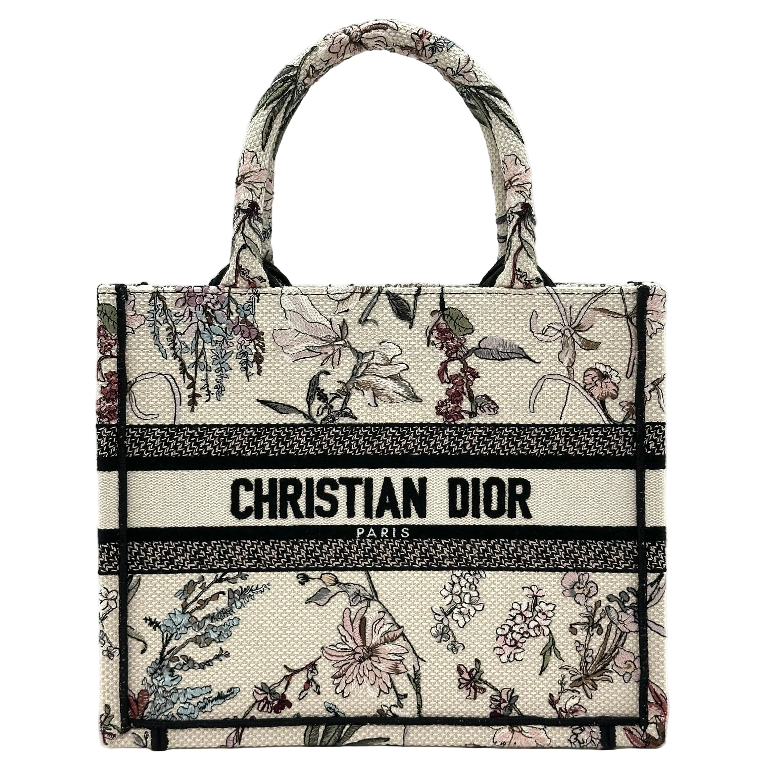 Christian Dior Book Tote canvas Handbag Small