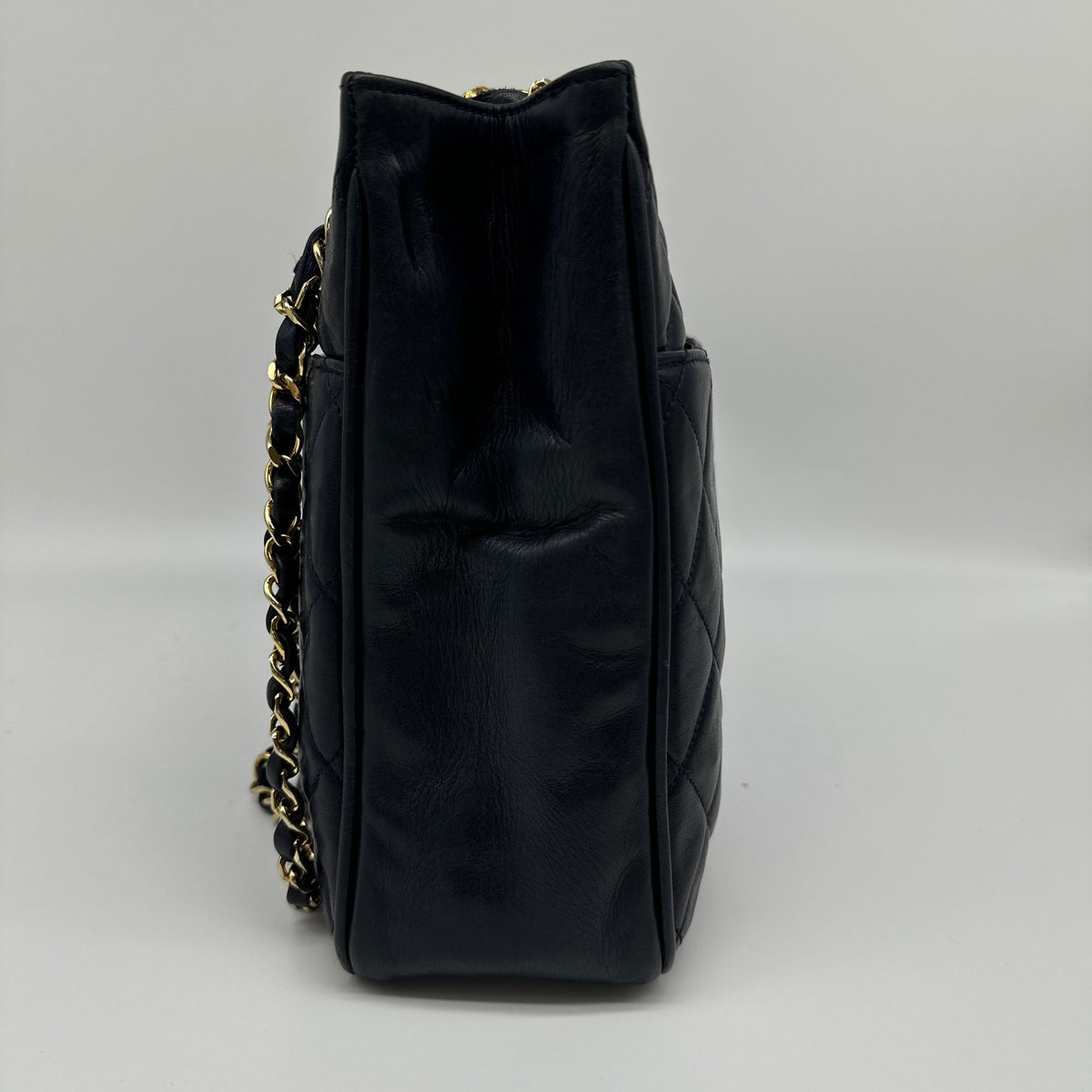 Chanel Matelasse Quilted Leather Black Chain Shoulder Bag
