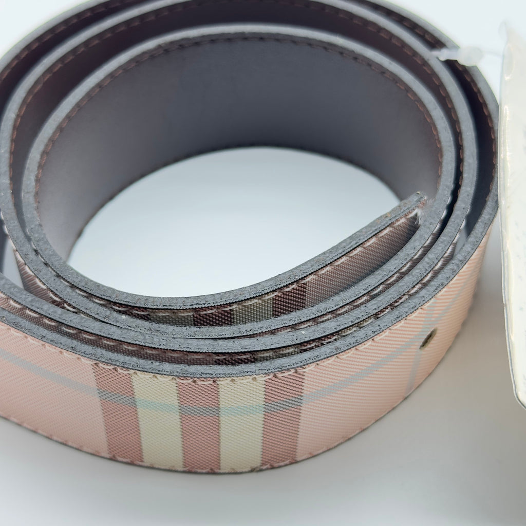 Burberry Vintage Check Pink Leather Belt