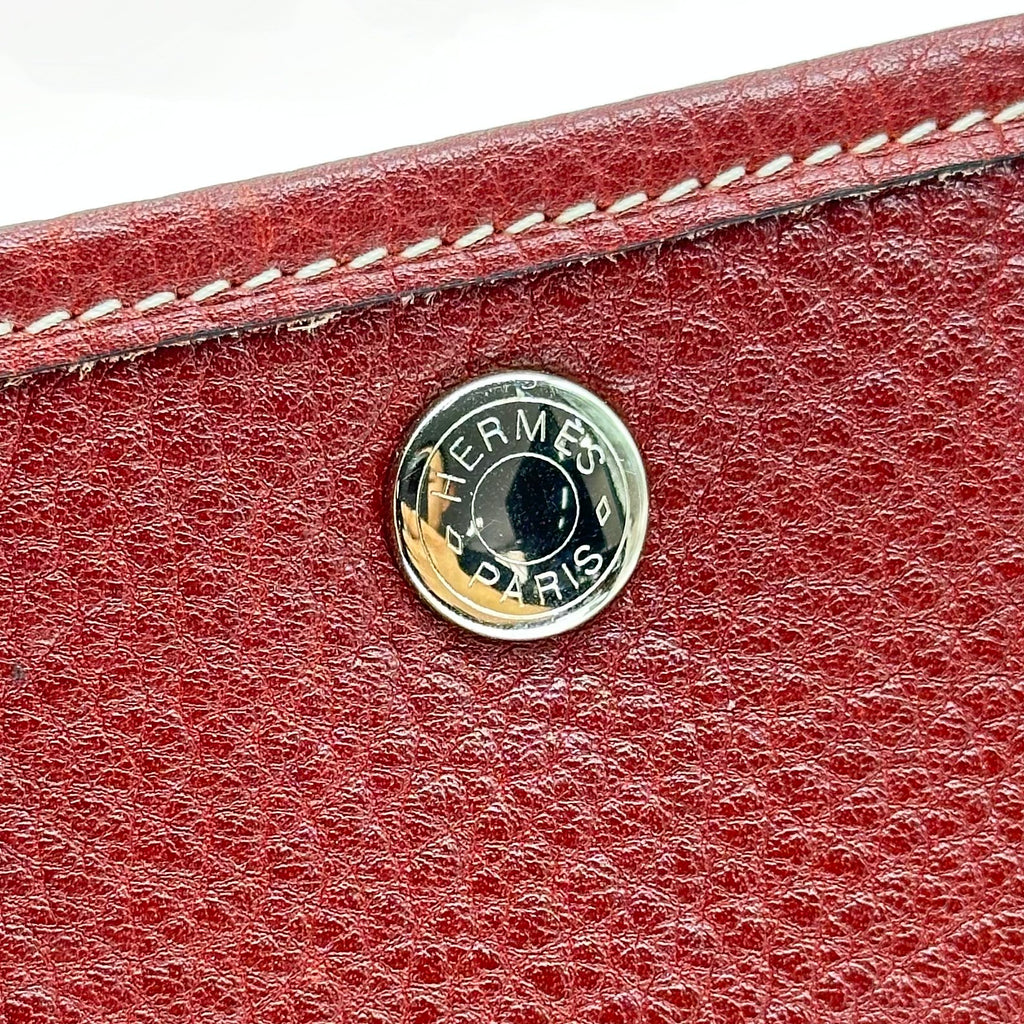 エルメス ガーデンパーティ TPM □K Stamp ハンドバッグ Negonda カーフスキン レッド