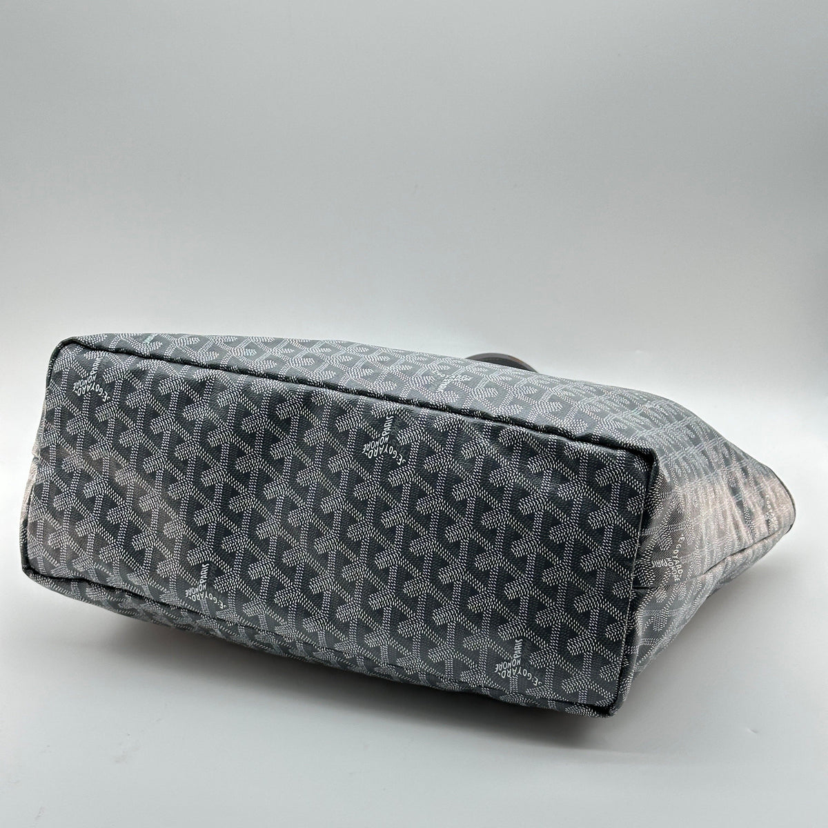 Goyard PVC Leather Saint Louis PM Grey Tote Bag
