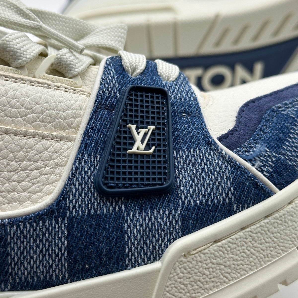 Louis Vuitton Damier LV Trainer Blue White Sneakers