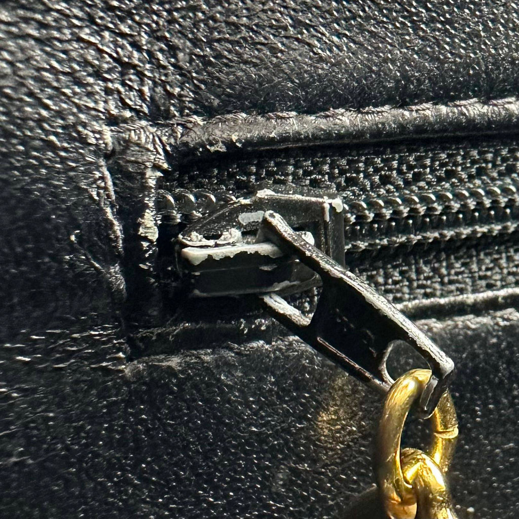 Chanel Reissue Tote Hilton Style Caviar Leather Shoulder Handbag Black Gold Hardware 5 Series Vintage
