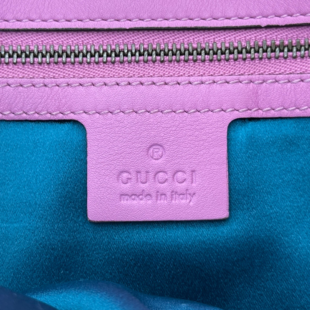 Gucci GG Marmont Velvet Crystal Shoulder Bag Pink 443497