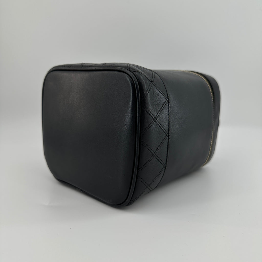 Chanel Bicolore Lambskin Vanity Bag Black Gold Tone Hardware 2XXXXXX