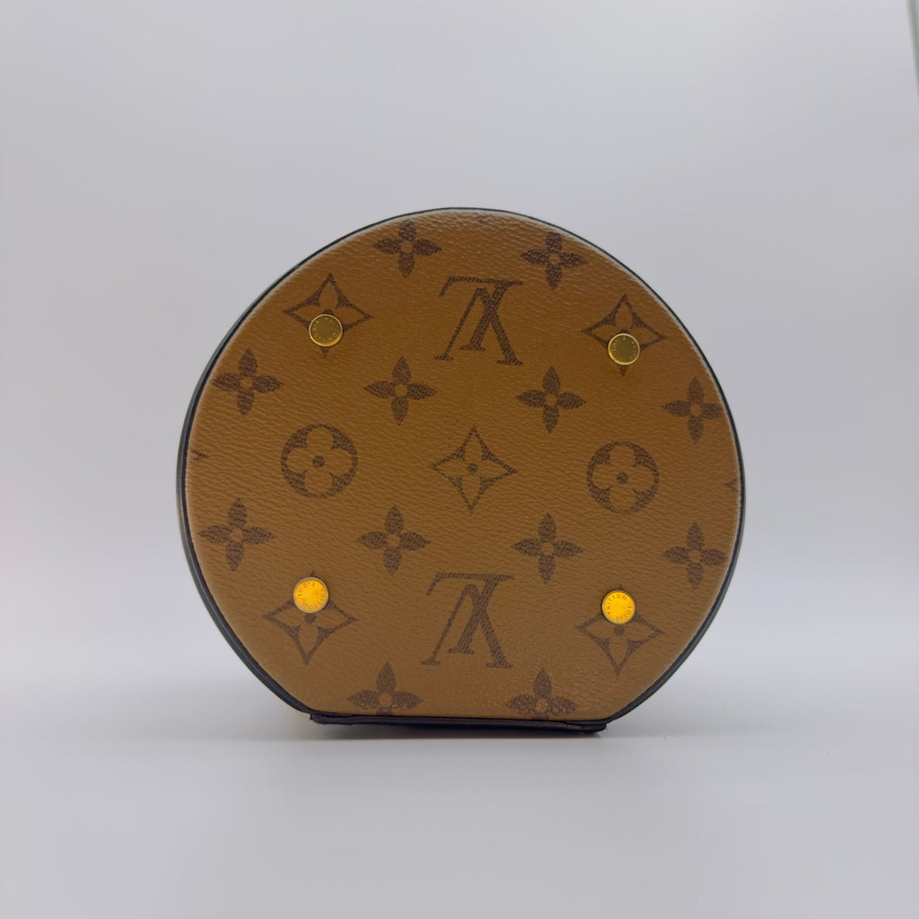 Louis Vuitton Monogram Reverse Coated Canvas Cannes 15cm Brown and Black Vanity Bag