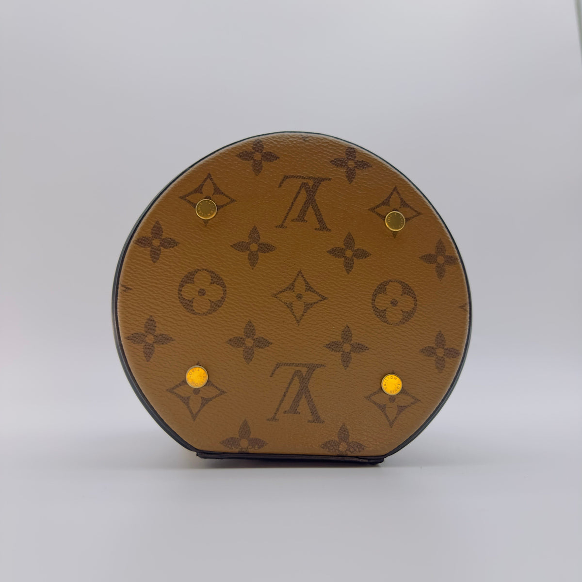 Louis Vuitton Monogram Reverse Coated Canvas Cannes 15cm Brown and Black Vanity Bag