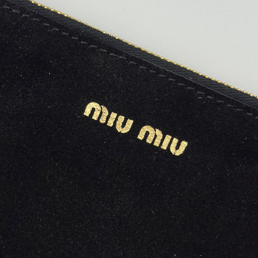 MiuMiu Vintage Tote Mouton Tote Bag Shearling Shoulder Bag Black Includes a Pouch