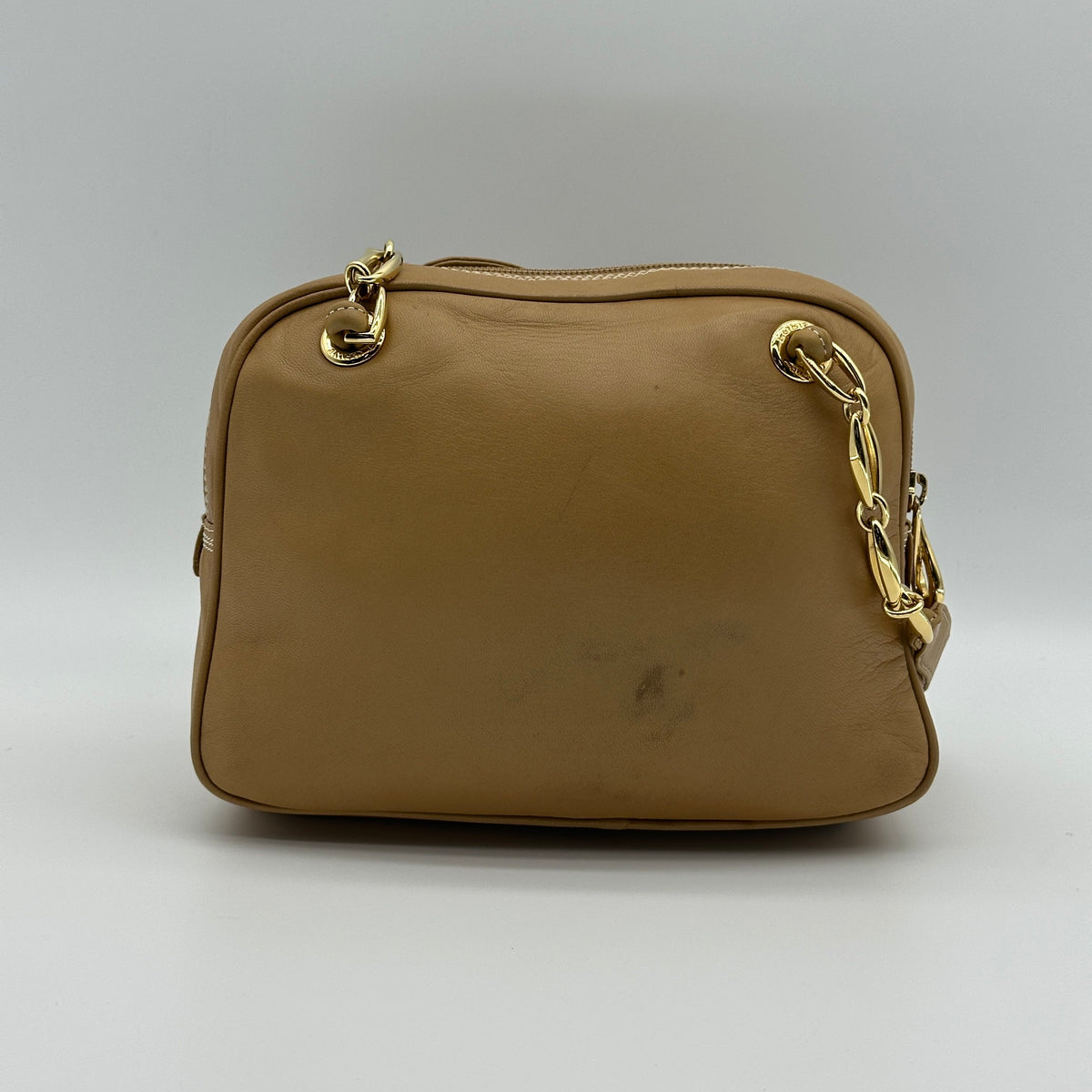 Loewe Anagram Lambskin Beige Chain Shoulder Bag