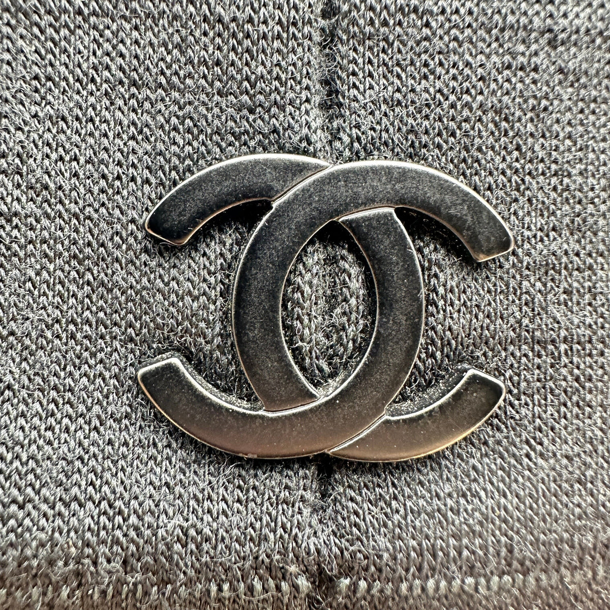Chanel Chocolate Bar Cotton Chain Shoulder Bag Black Black Metal Fittings 7040713 7XXXXXX