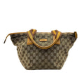 gucci canvas tote bag yellow beige gg canvas