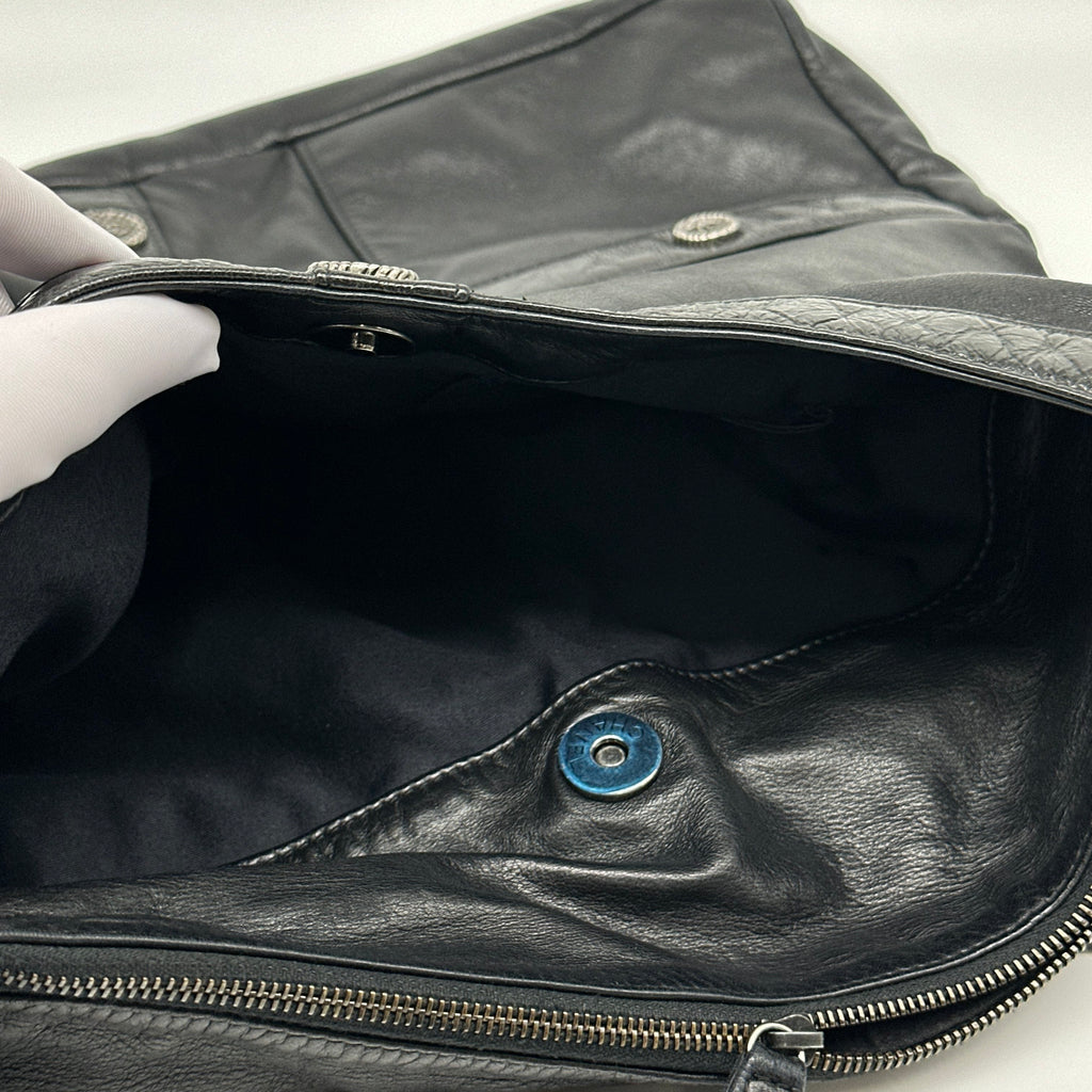 Chanel Lambskin Large Black Hobo Shoulder Bag