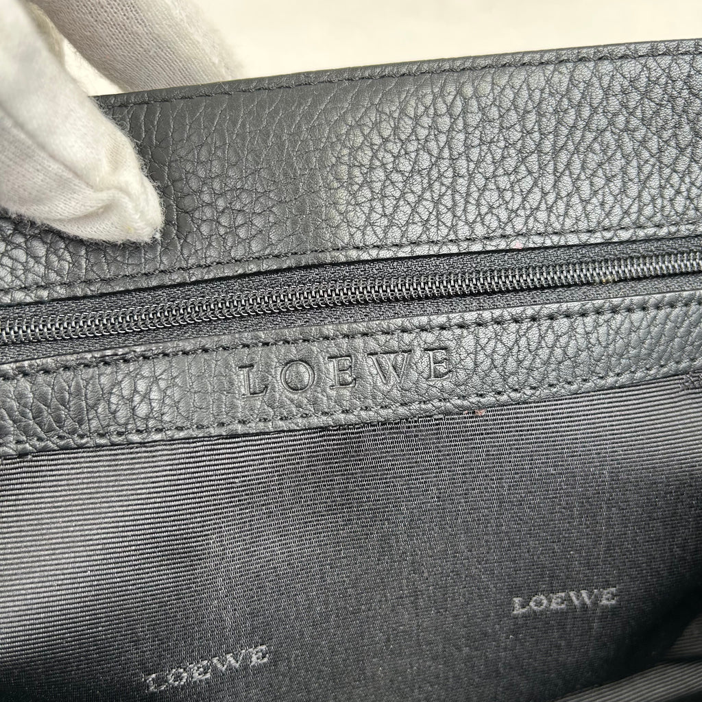 Loewe Vintage Leather Shoulder Bag Handbag Black