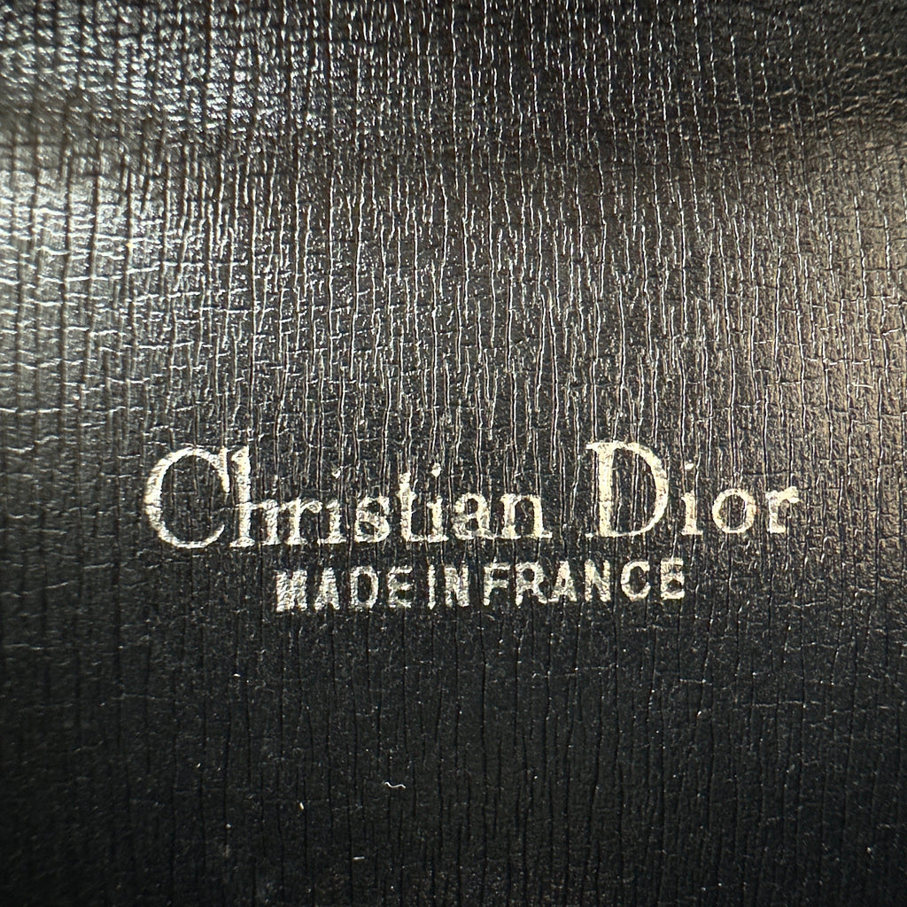 Dior Honeycomb PVC Logo Flap Small Black Chain Shoulder Bag