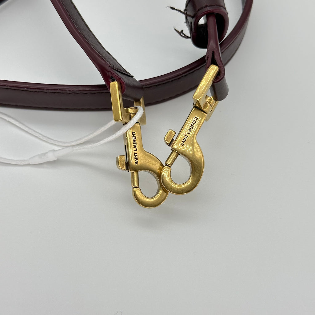 Yves Saint Laurent Sac à main 2 voies en cuir YSL LE 37 Violet 749036