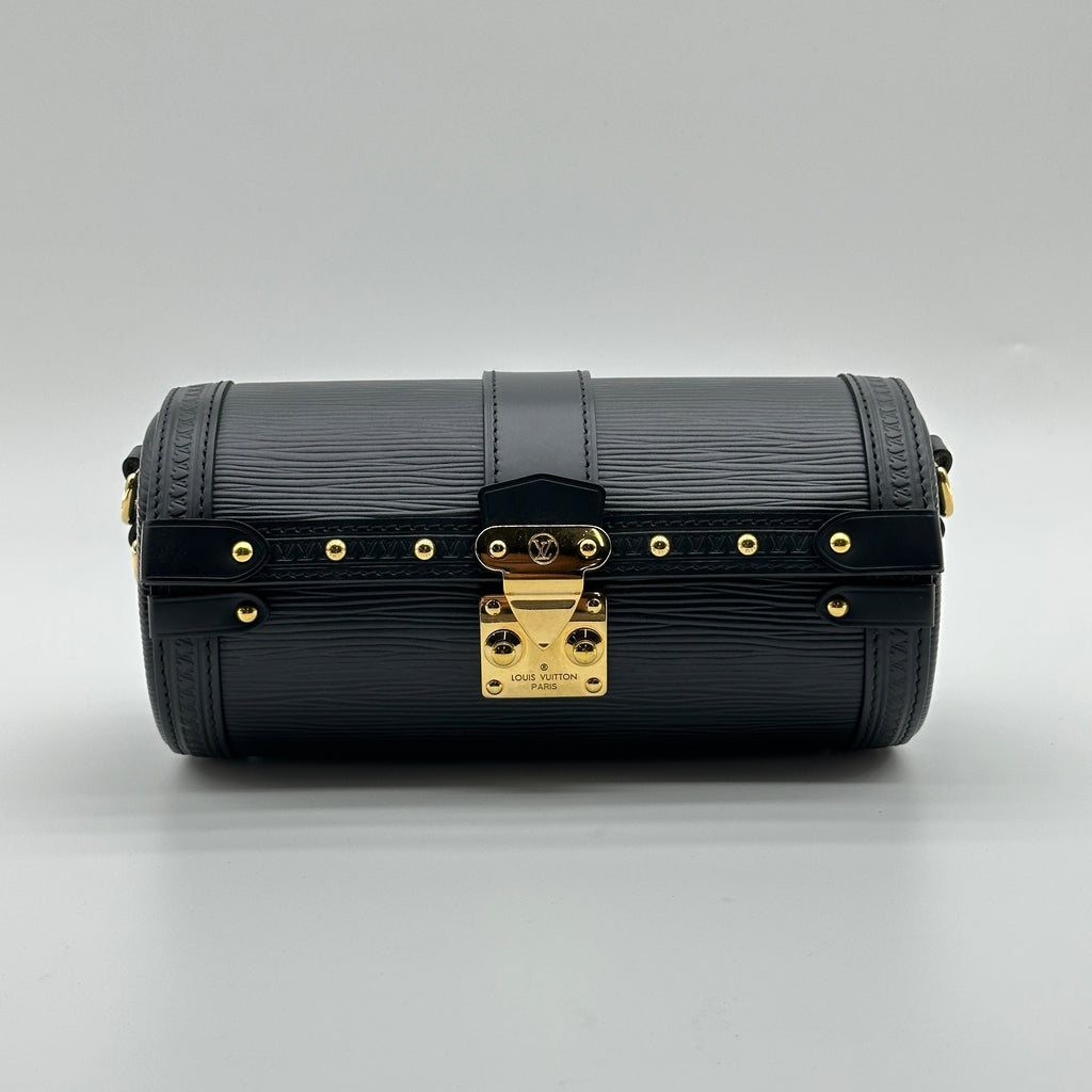 Louis Vuitton Epi Leather Papillon Trunk Black Crossbody Bag M58655