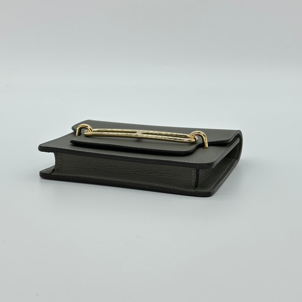 Hermès Roulis Slim Wallet Gris Meyer Evercolor Permabrass Hardware Z Stamp