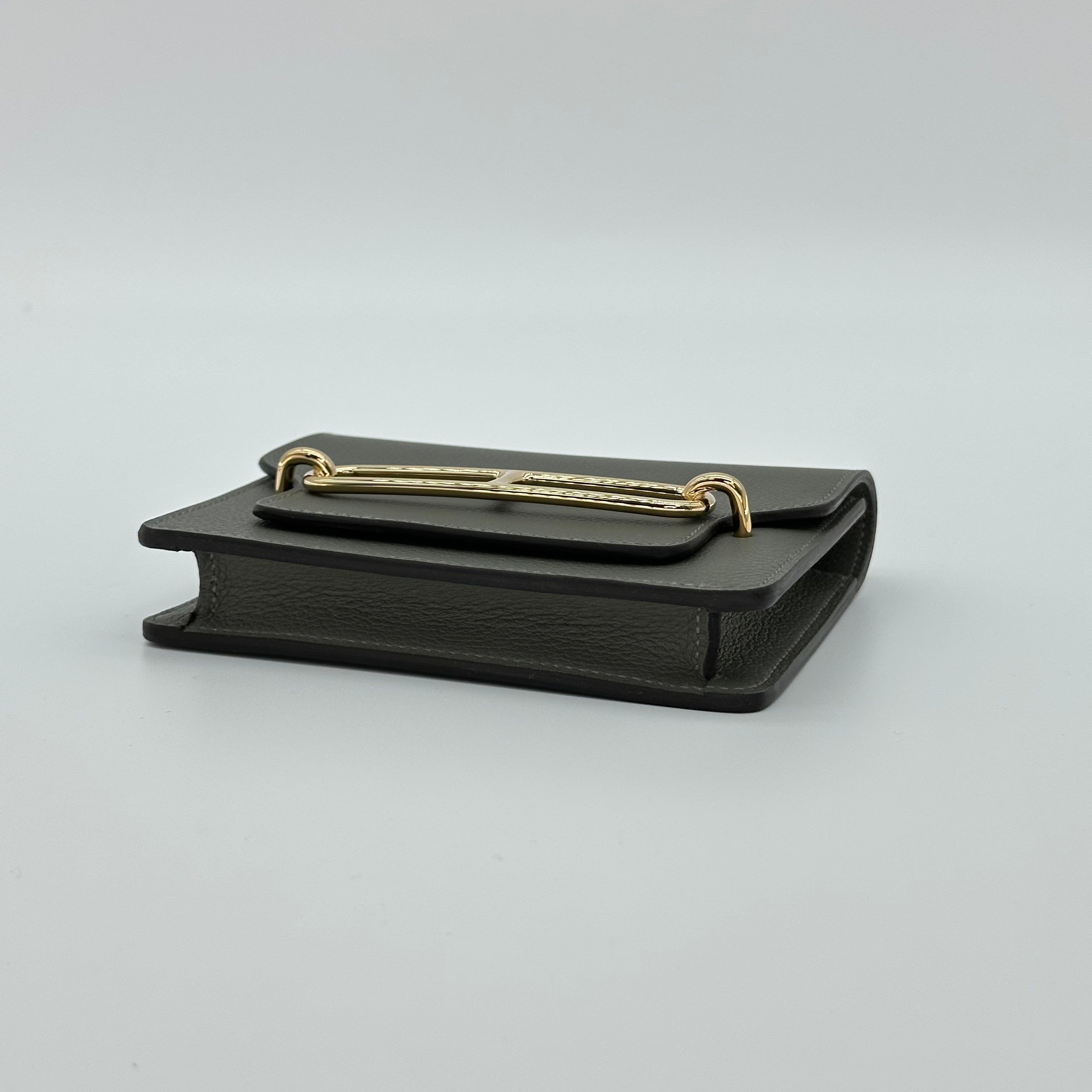 Hermès Roulis Slim Wallet Gris Meyer Evercolor Permabrass Hardware Z Stamp