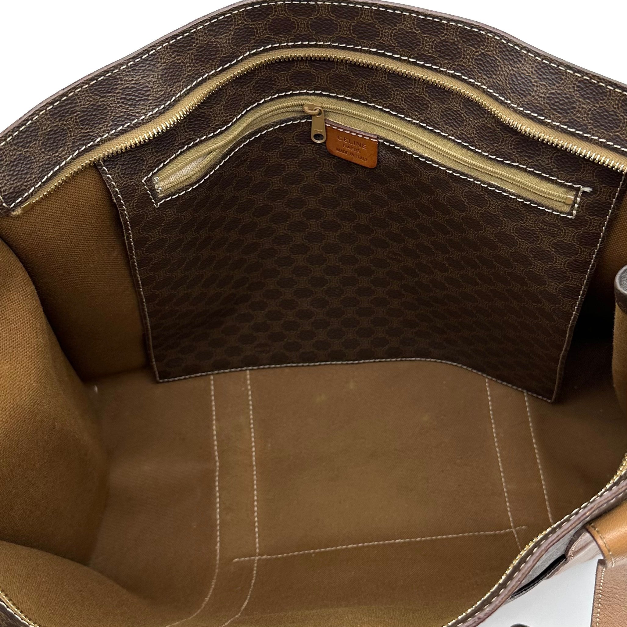 Celine Macadam Monogram Tote Bag Canvas Vintage