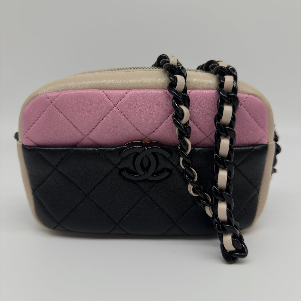 Chanel Quilted Lambskin Mini Camera Multicolor Shoulder Bag