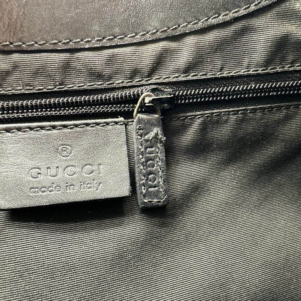 gucci jackie bag black gg canvas