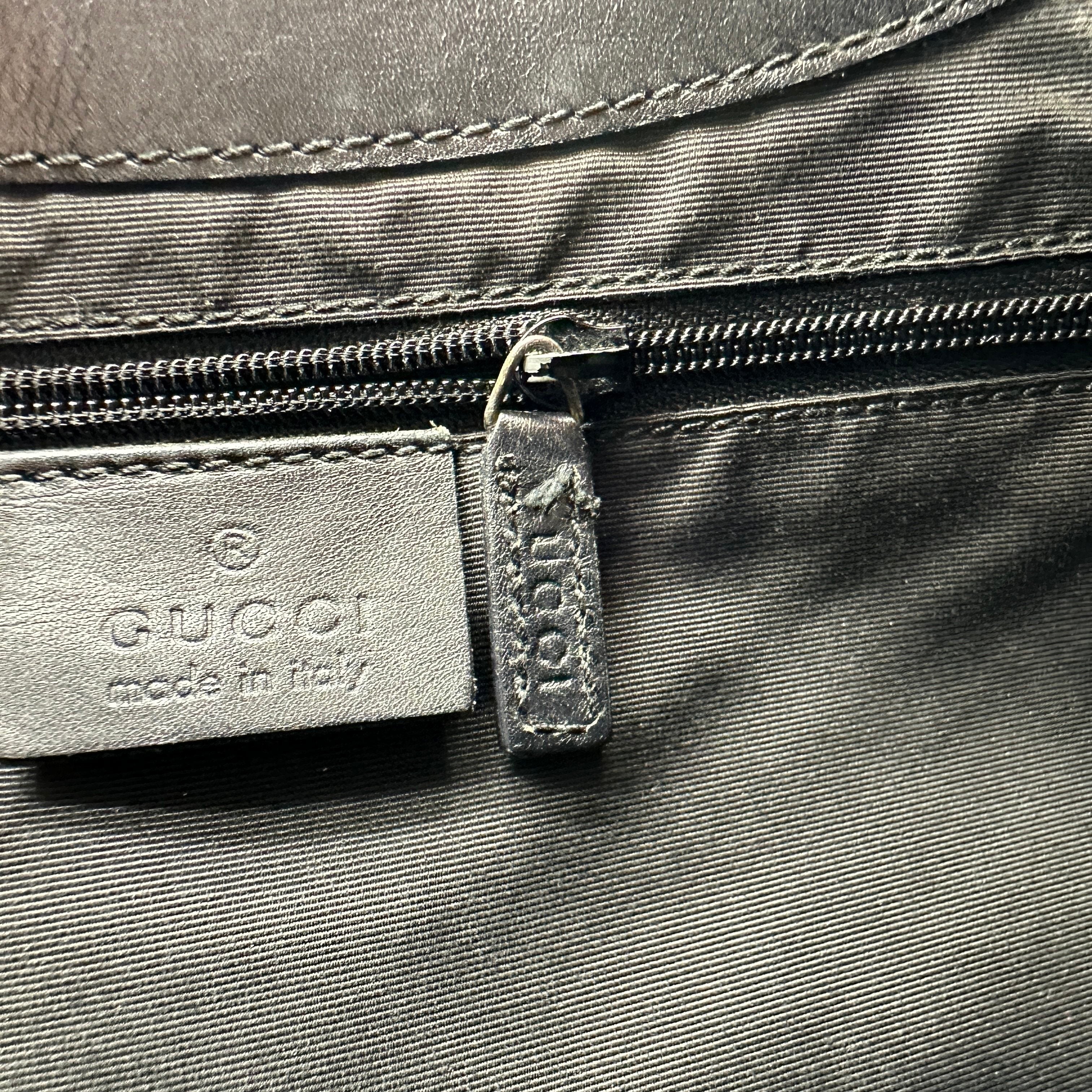 gucci jackie bag black gg canvas