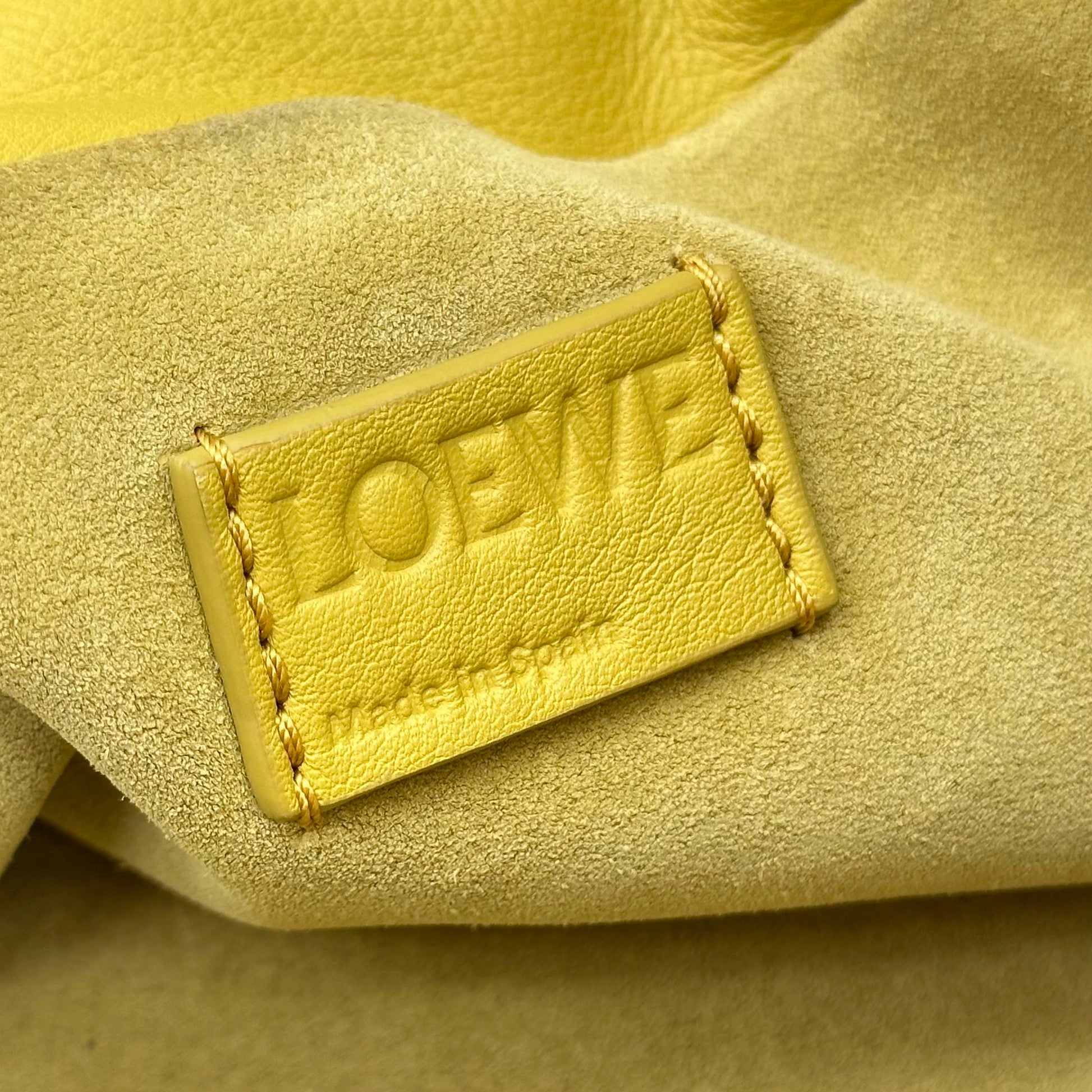 LOEWE Flamenco Clutch Leather Shoulder Bag with Anagram Strap